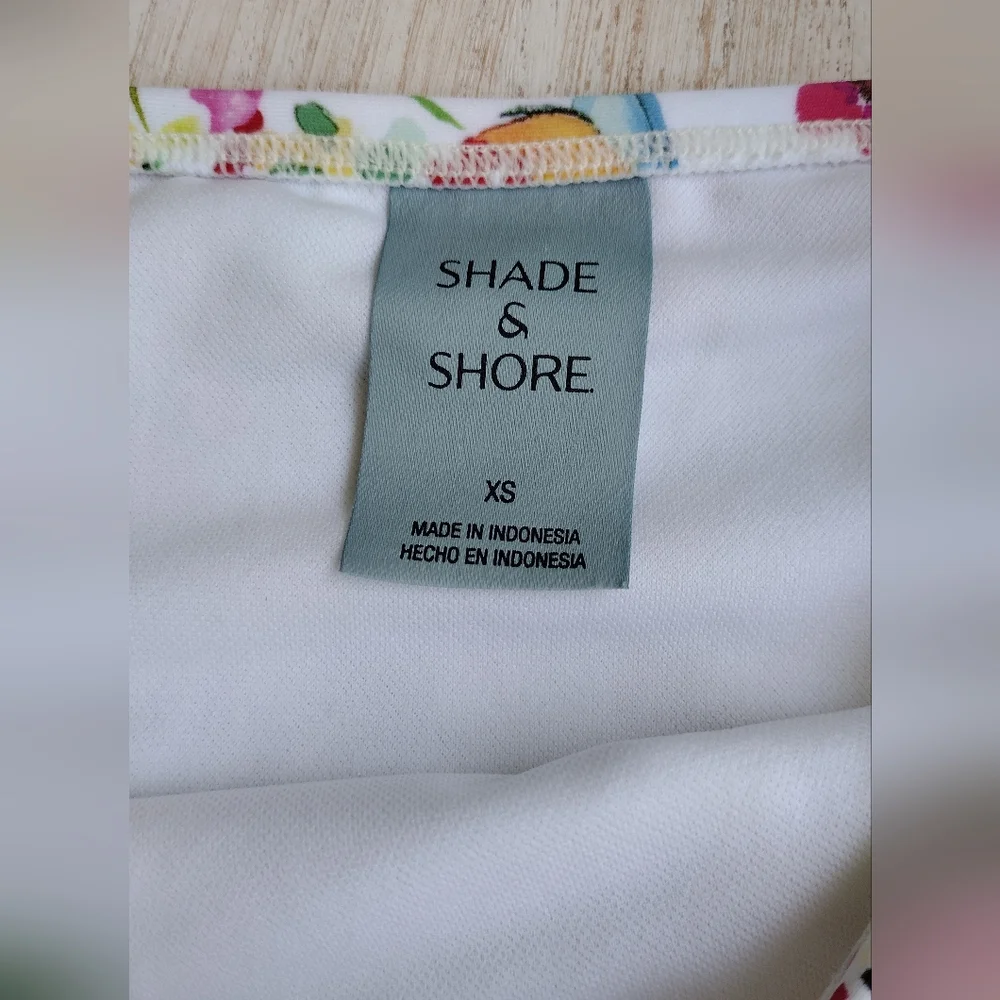 Women's High Waist High Leg Cheeky Bikini Bottom - Shade & Shore Multi XS - Picture 2 of 7